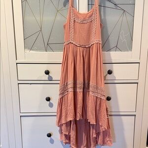 Elegant Pink Lace Kids Formal Dress